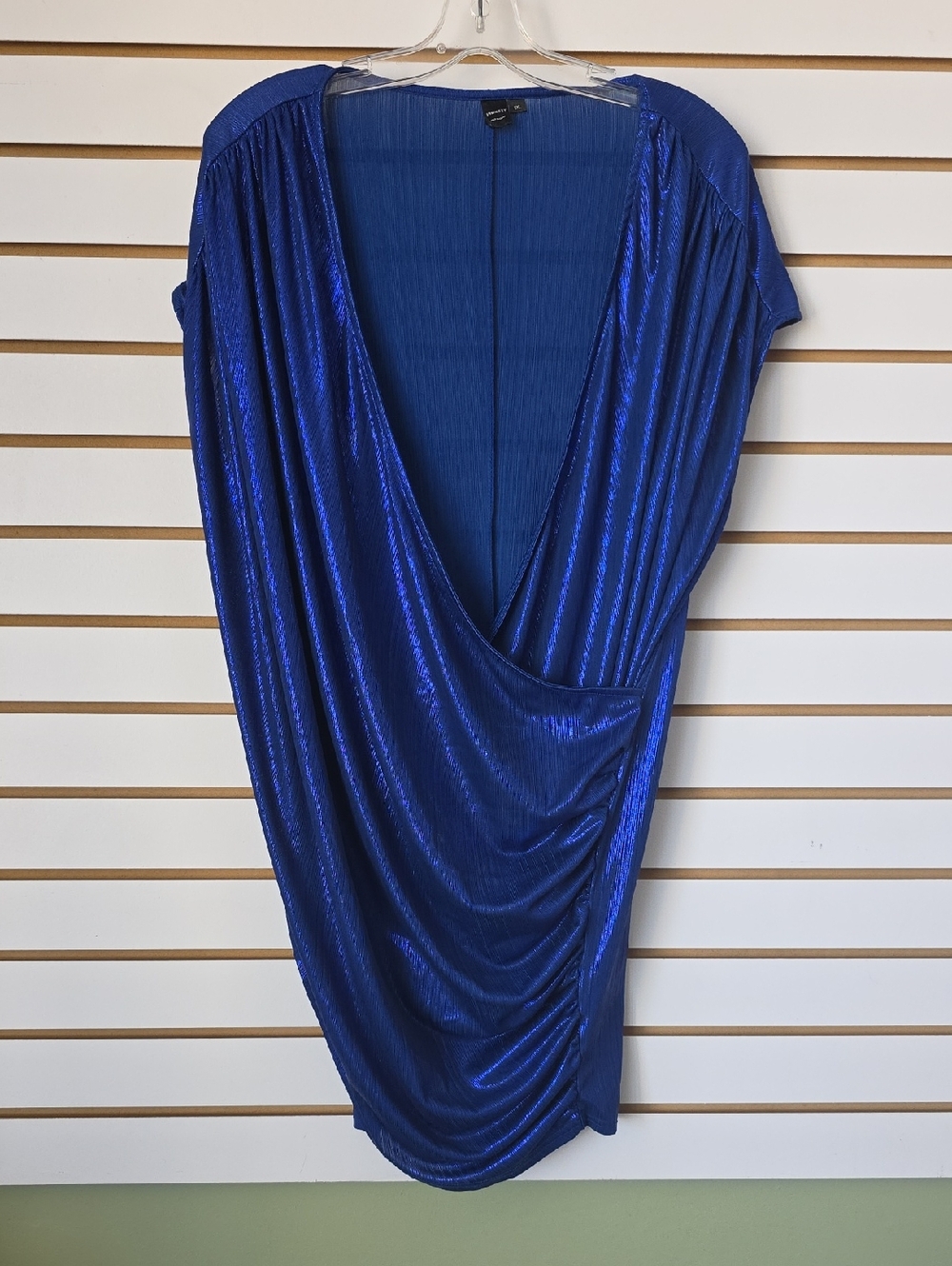 Shimmery Royal Blue Midi Dress 2x